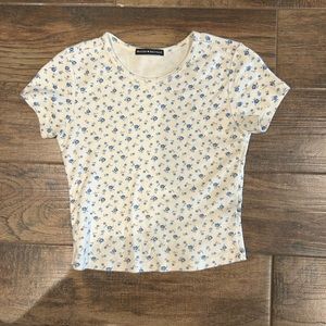 Brandy Melville floral cropped tee